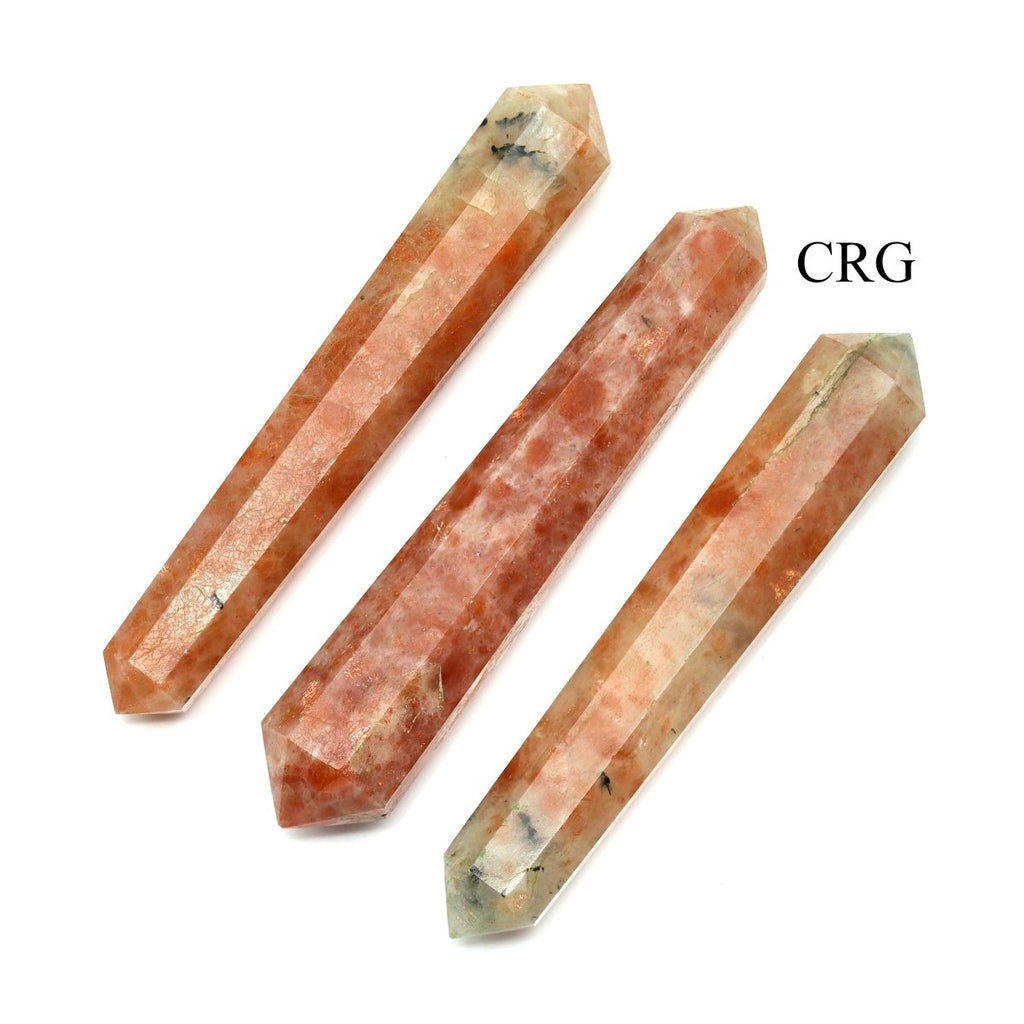 SET OF 2 - Sunstone Double Terminated Wand / 3-5" AVG