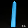SET OF 2 - Turquoise-Inspired Gemstone Obelisk Point / 4" AVG