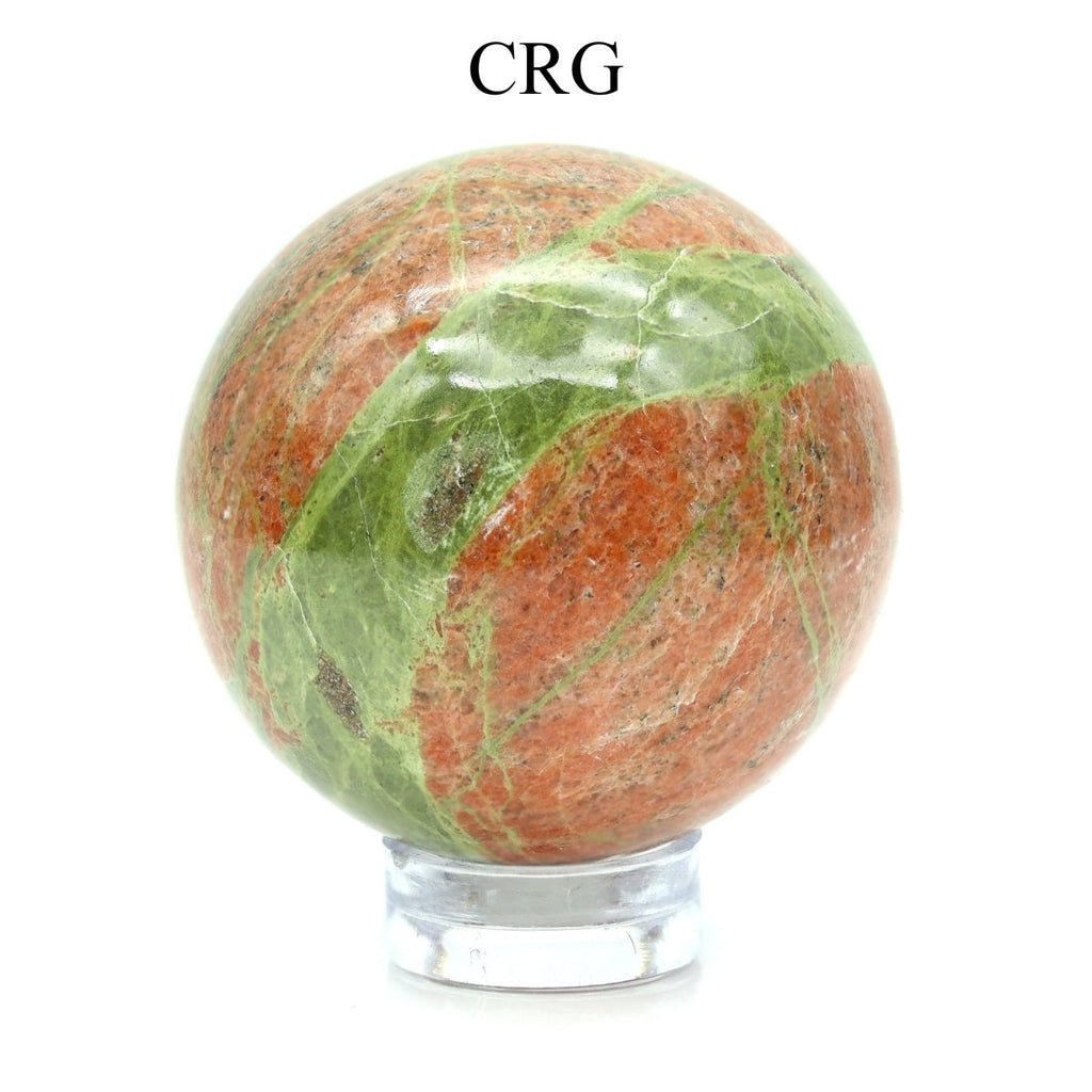 SET OF 2 - Unakite Spheres / 25-40mm AVG