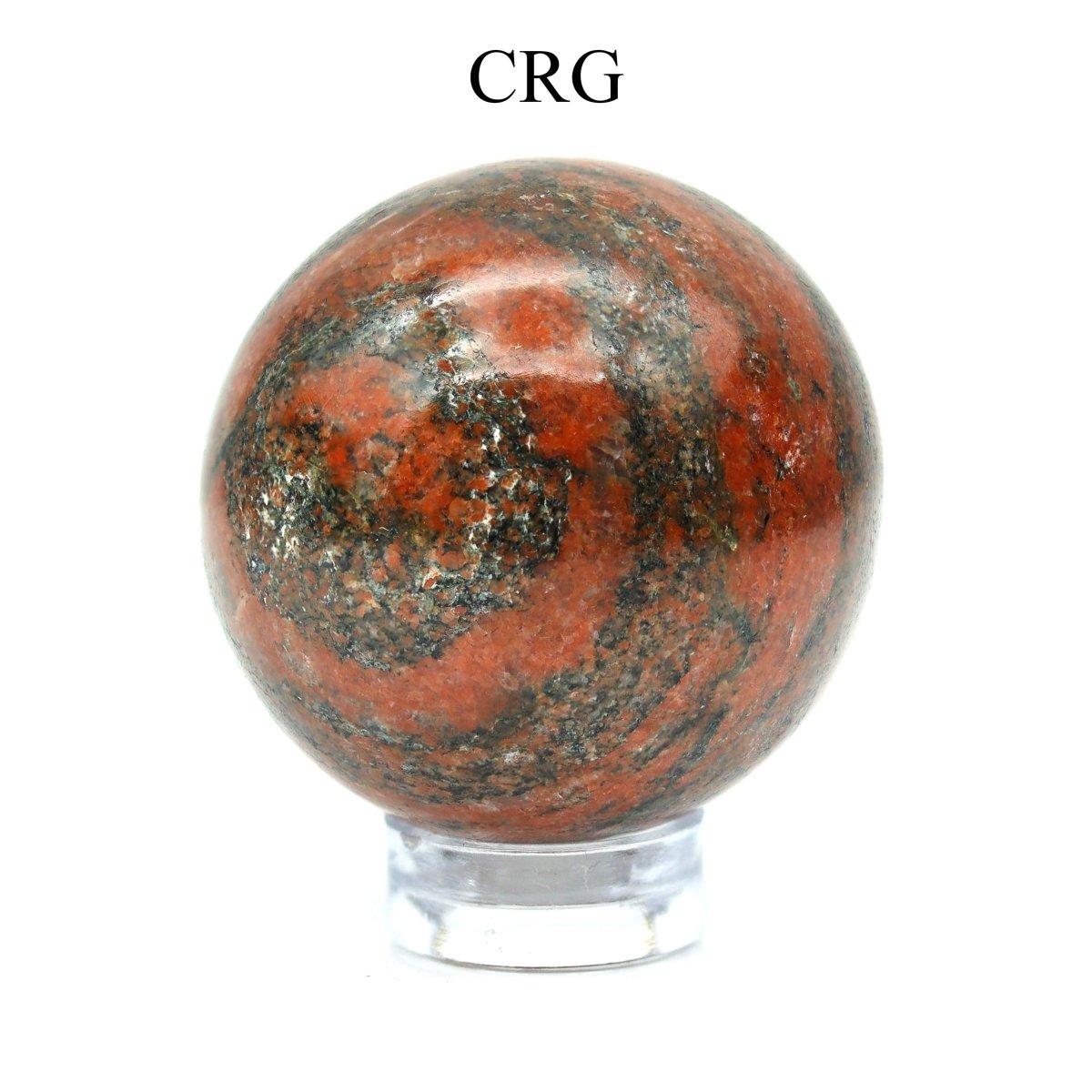 SET OF 2 - Unakite Spheres / 25-40mm AVG