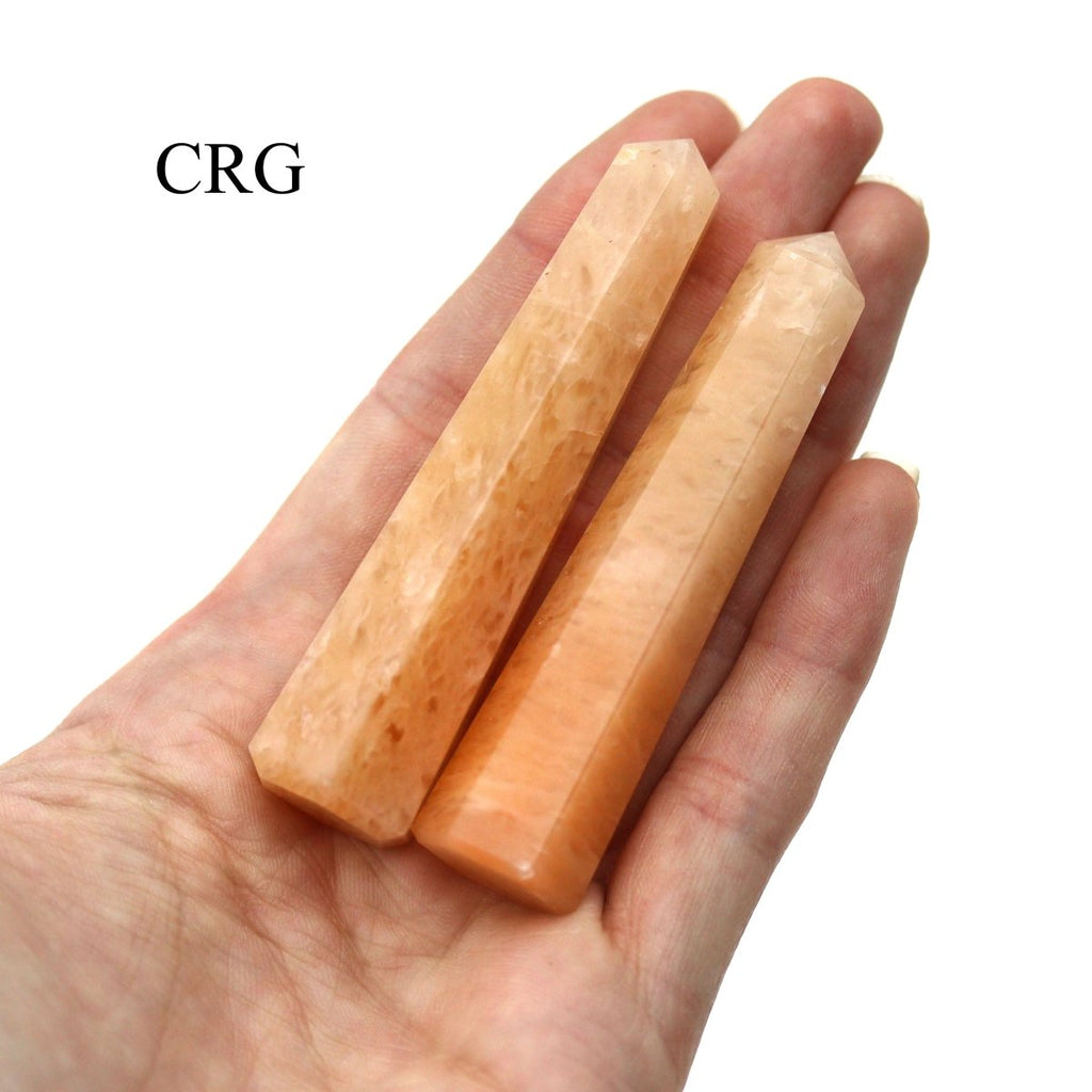 SET OF 2 - Yellow Quartz Gemstone Obelisk Point / 2-3" AVG