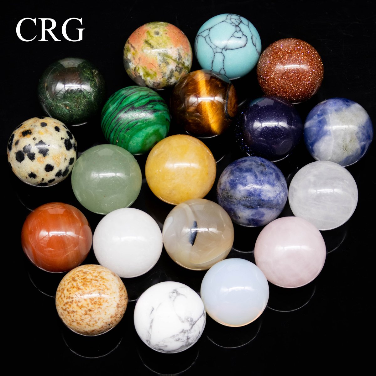 Gemstone Mini Spheres 10-12mm  (20 Pieces)