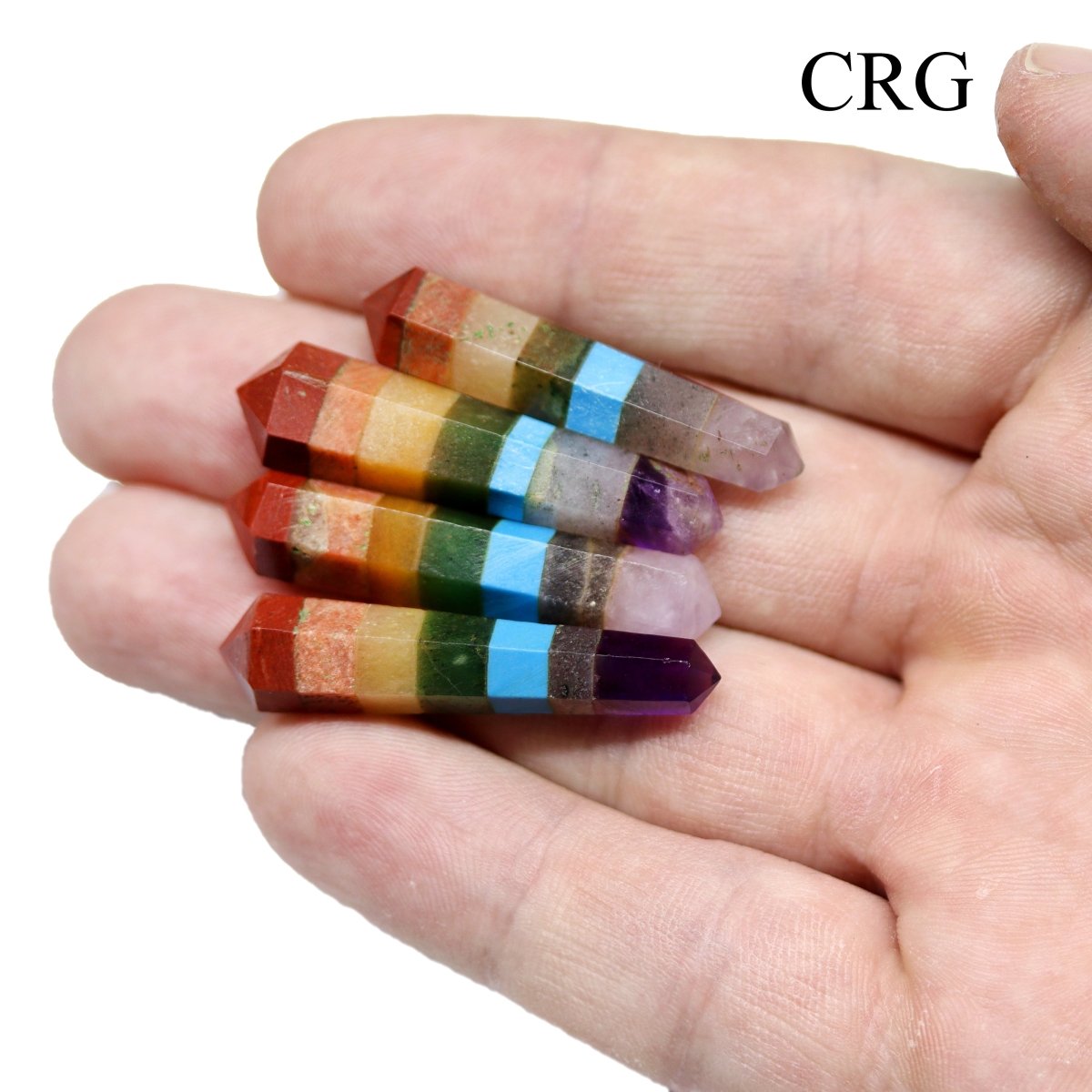 SET OF 4 - 7 Stone Mini Double Terminated Points / 1" AVG