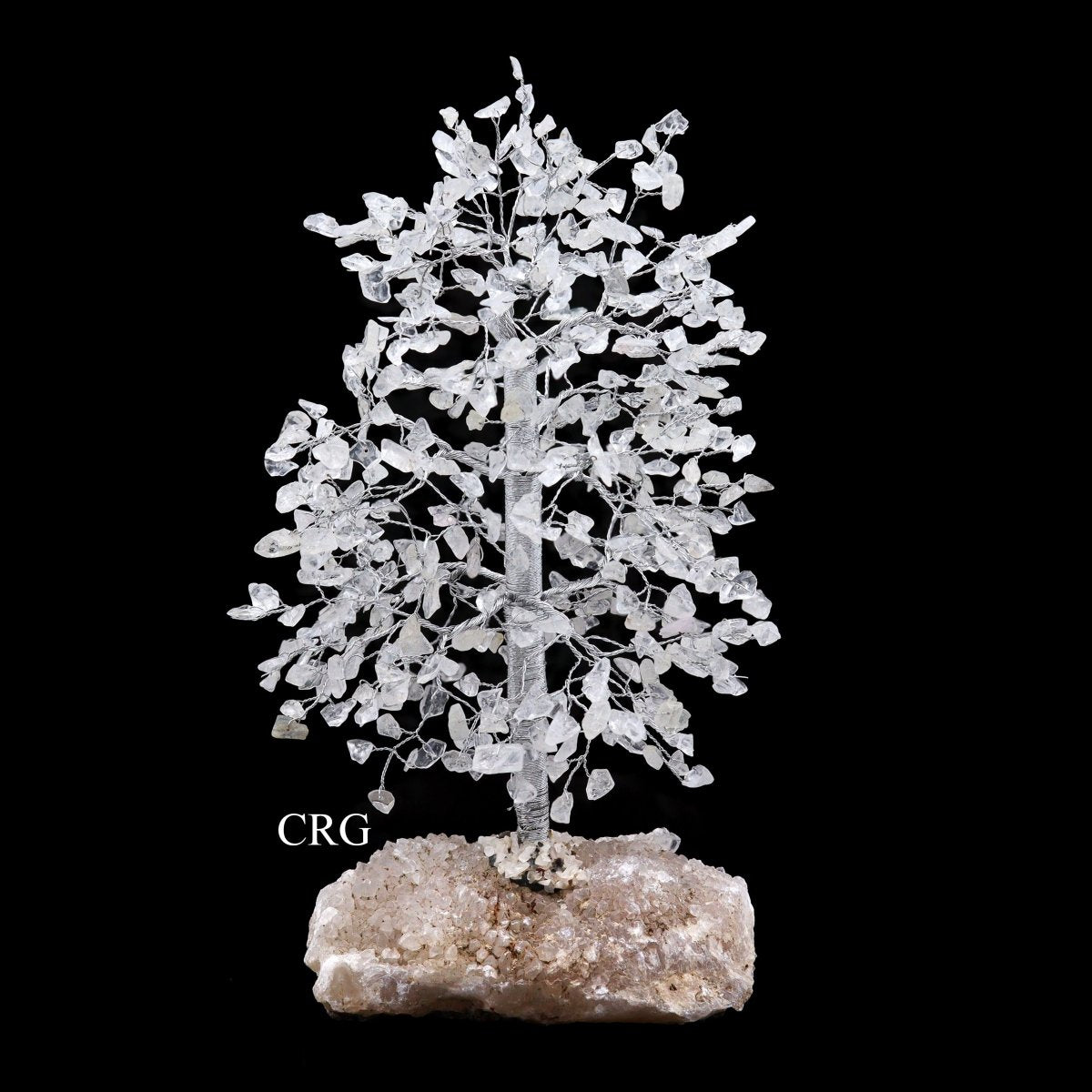 SET OF 4 - Assorted 500 Gemstone Chip Trees on Druzy Base / 9-12" AVG