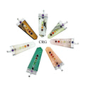SET OF 4 - Assorted Gemstone Flat Point Pendants with 7 Stone Overlay / 1.5" AVG