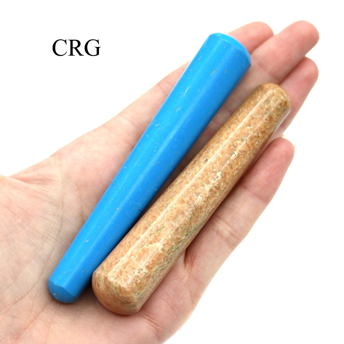 SET OF 4 - Assorted Gemstone Massage Wands / 3-5" AVG
