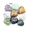 SET OF 4 - Assorted Gemstone Puffy Hearts / 1-2" AVG