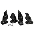 Black Obsidian Crows (4 Pieces)