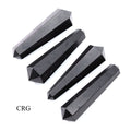SET OF 4 - Black Tourmaline Double Pointed Wands / 2" AVG