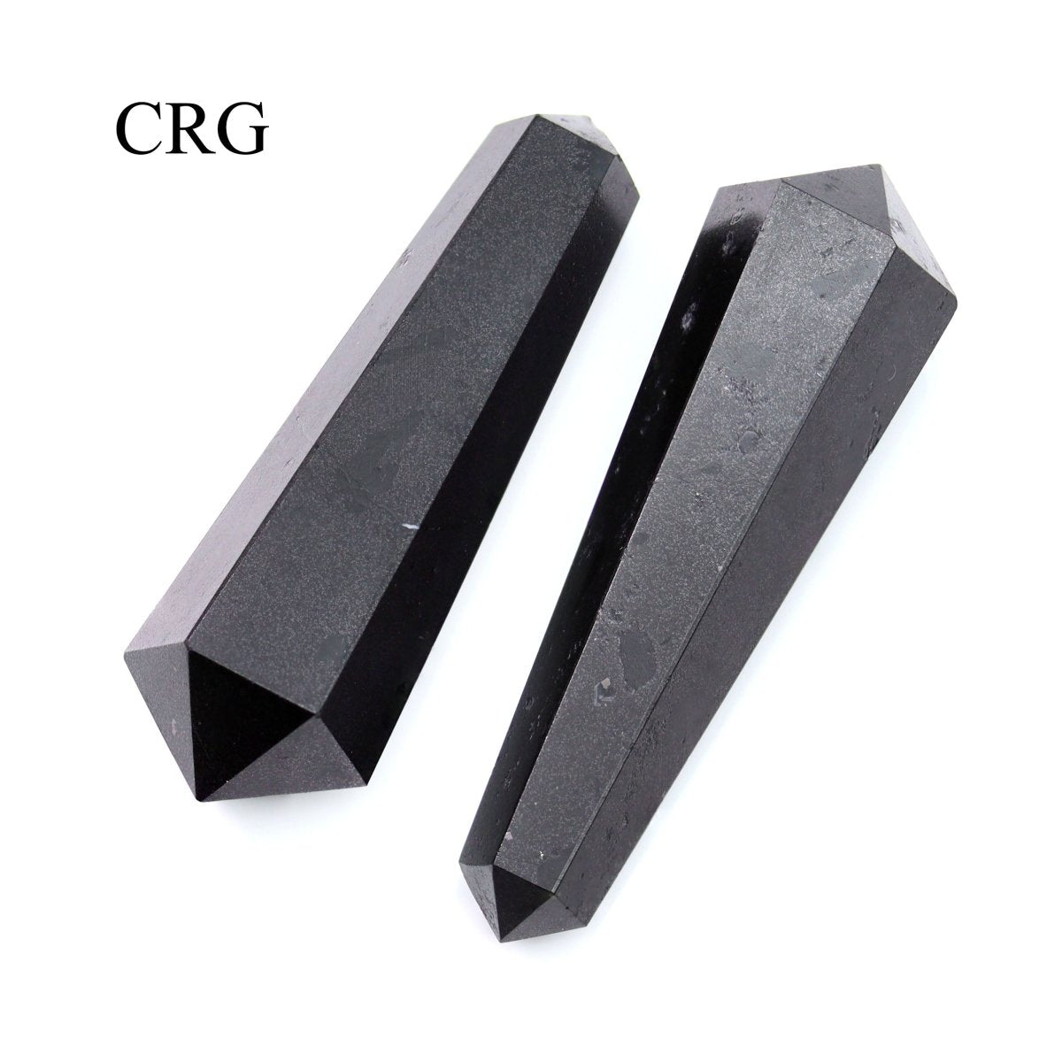 SET OF 4 - Black Tourmaline Double Pointed Wands / 2" AVG