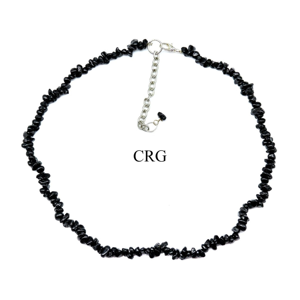 Black Tourmaline Strand Chip Choker Necklace (4 Pieces) (16 Inches)