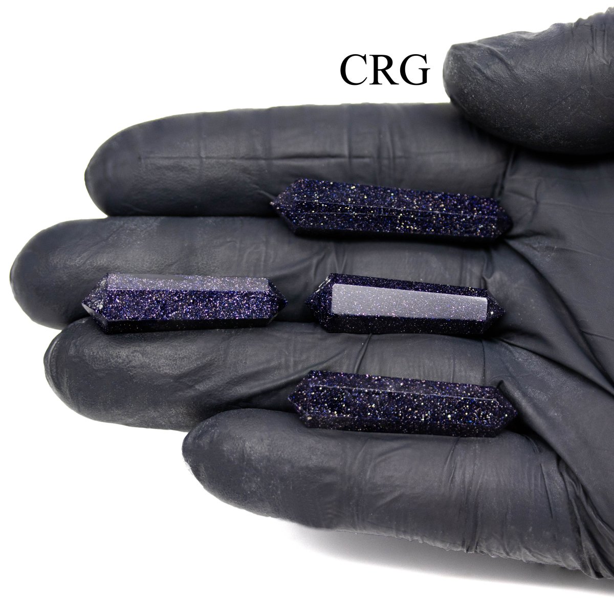 SET OF 4 - Blue Goldstone Mini Double Terminated Points / 1" AVG
