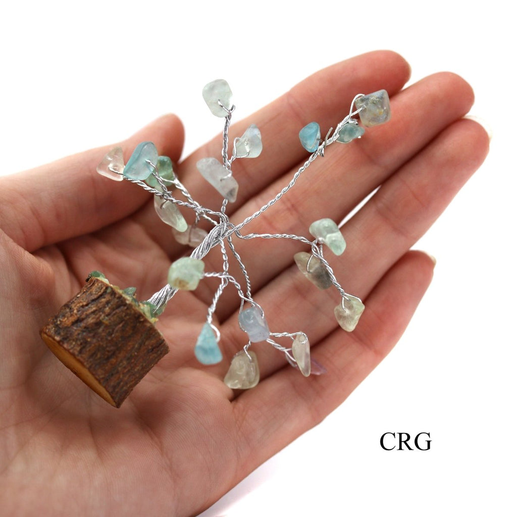 SET OF 4 - Fluorite Gemstone Tree / 1-2" AVG