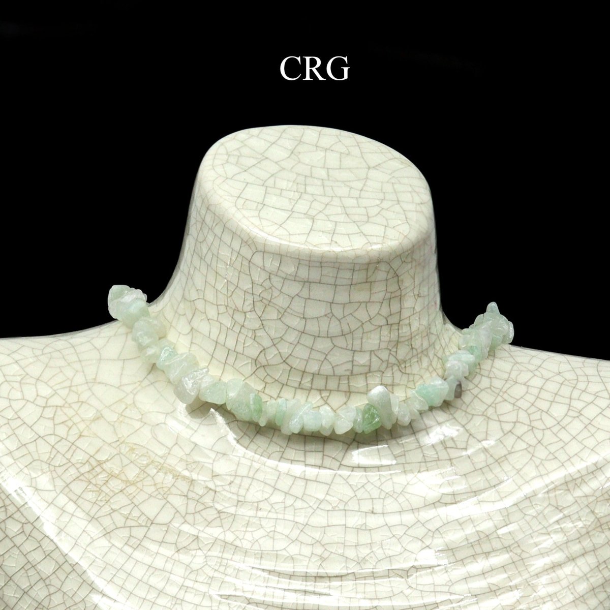 Green Aventurine Strand Chip Choker Necklace (16 Inches) (4 Pieces) (INJD)