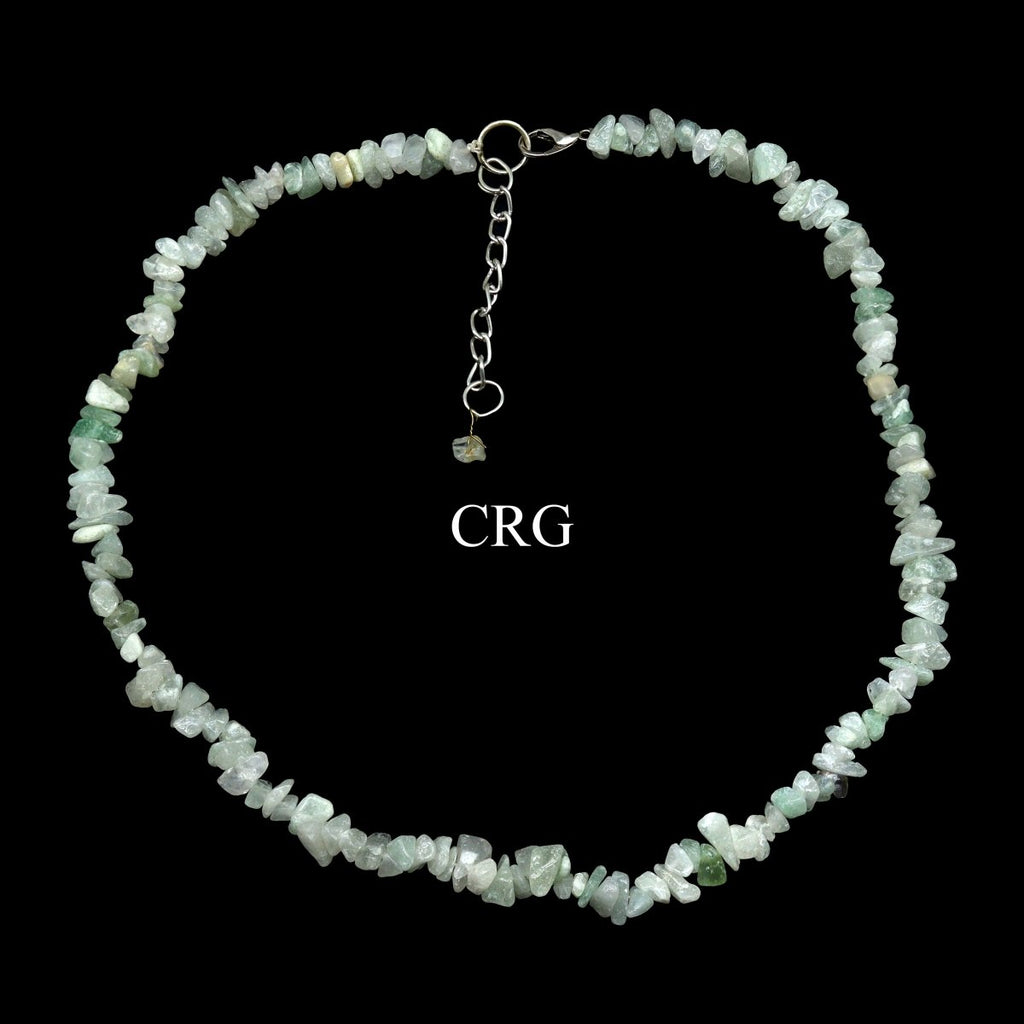 Green Aventurine Strand Chip Choker Necklace (16 Inches) (4 Pieces) (INJD)