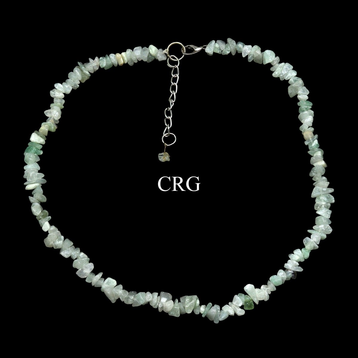 Green Aventurine Strand Chip Choker Necklace (16 Inches) (4 Pieces) (INJD)