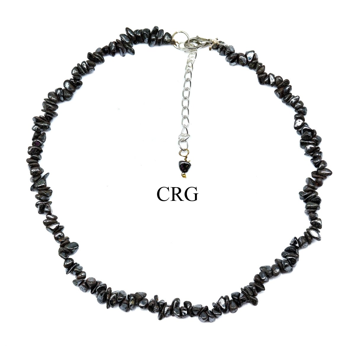Hematite Strand Chip Choker Necklace (16 Inches) (4 Pieces) (INJD)