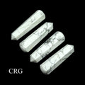 SET OF 4 - Howlite Wands with Smooth Round Ends / 2" AVG