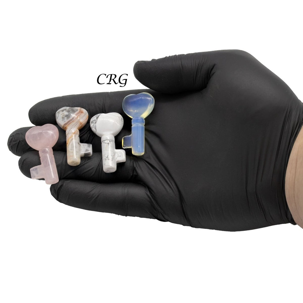 Set of 4 - Key To My Heart Friendship Love Crystal