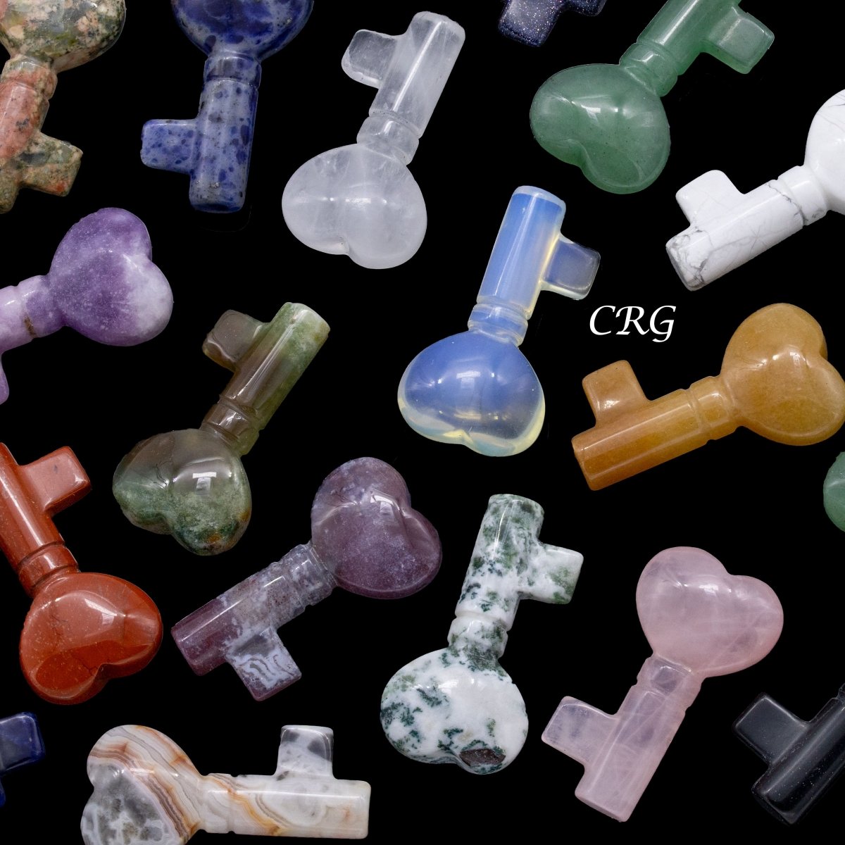 Set of 4 - Key To My Heart Friendship Love Crystal