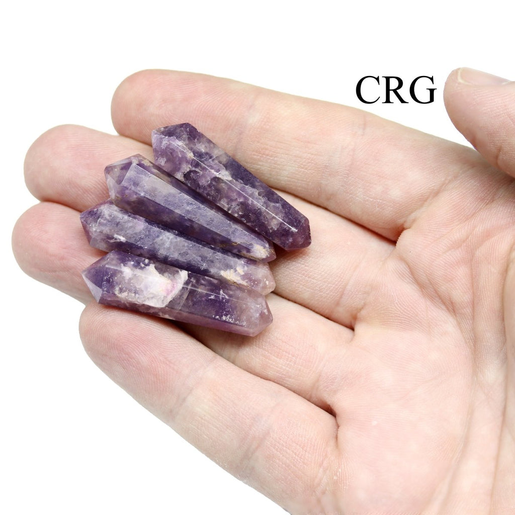 SET OF 4 - Lepidolite Mini Double Terminated Points / 1" AVG