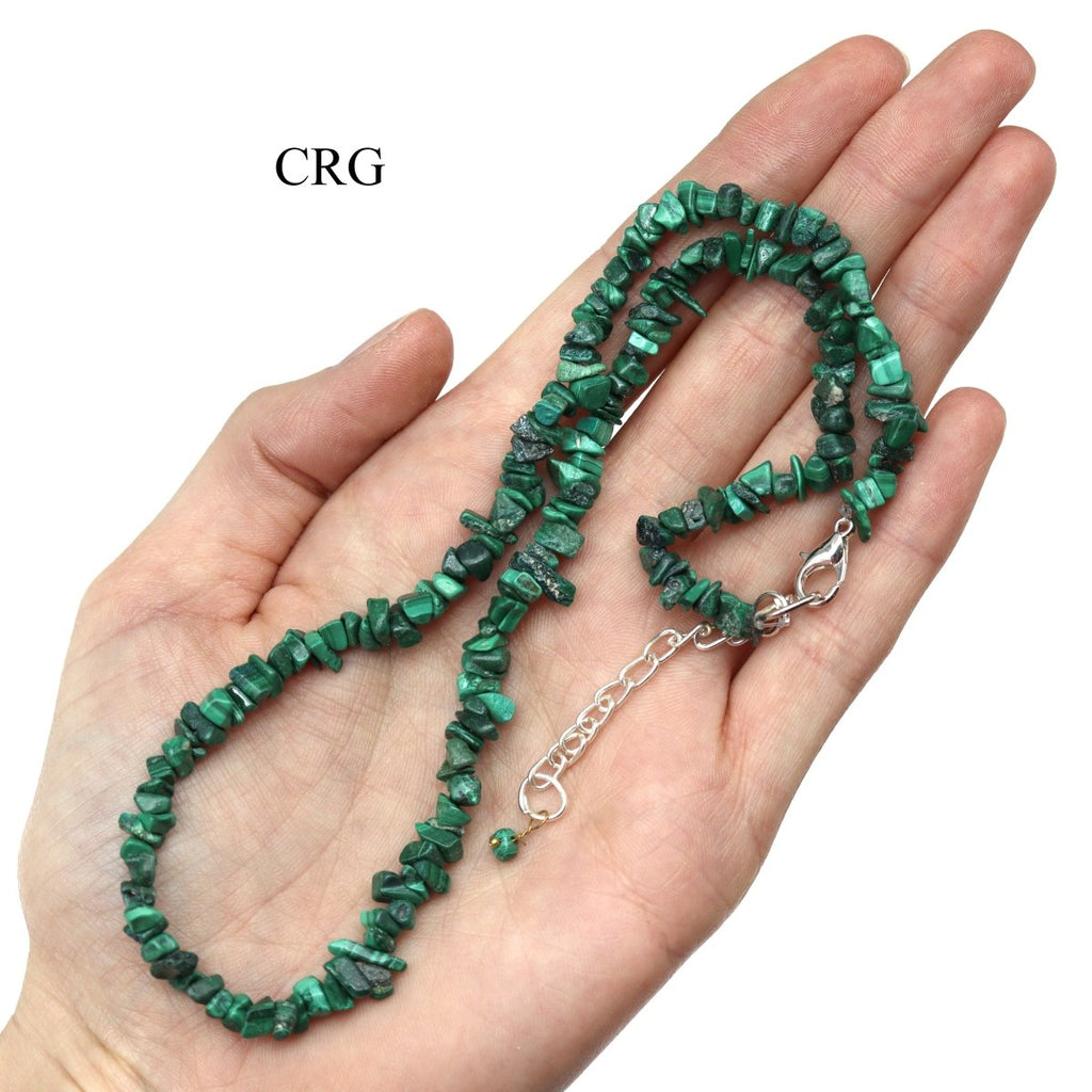 Malachite Inspired Strand Chip Choker Necklace (16 Inches) (4 Pieces) (INJD)