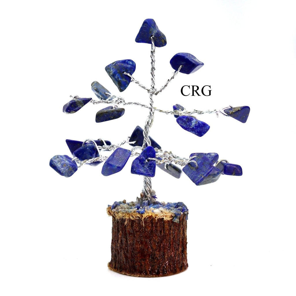 SET OF 4 - Mini Lapis Gemstone Chip Tree / 1-2" AVG