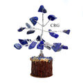 SET OF 4 - Mini Lapis Gemstone Chip Tree / 1-2" AVG