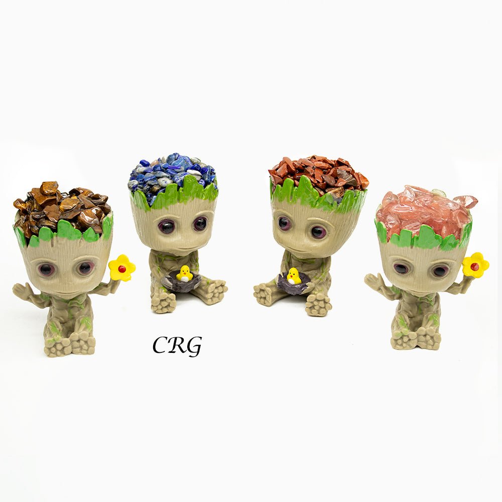 SET OF 4 - Mixed Gemstone Baby Galaxy Guardian / 2" Avg
