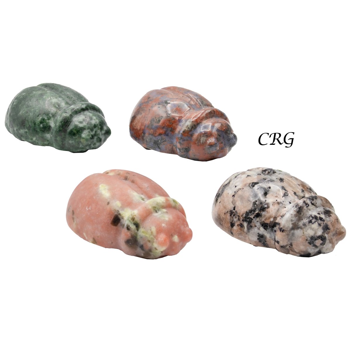 SET OF 4 - Mixed Gemstone Ladybugs / 2" Avg