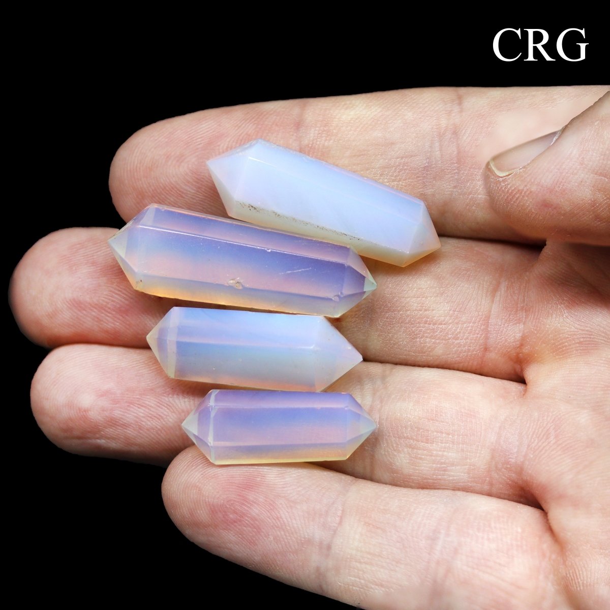 SET OF 4 - Opalite Mini Double Terminated Points / 1" AVG