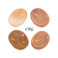 SET OF 4 - Pink Aventurine Worry Stones w/ Thumb Indent / 1" Avg