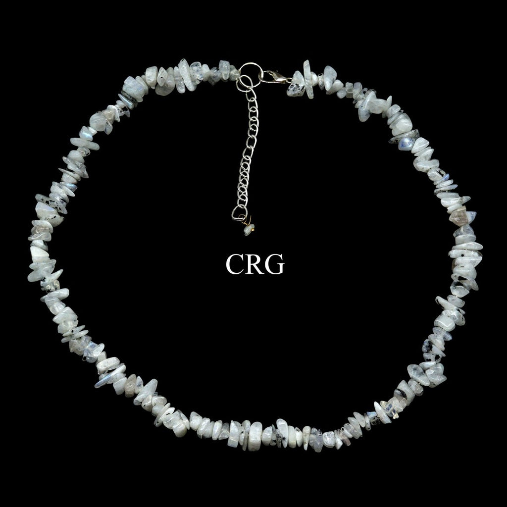 Rainbow Moonstone Strand Chip Choker Necklace (4 Pieces) (16 Inches)