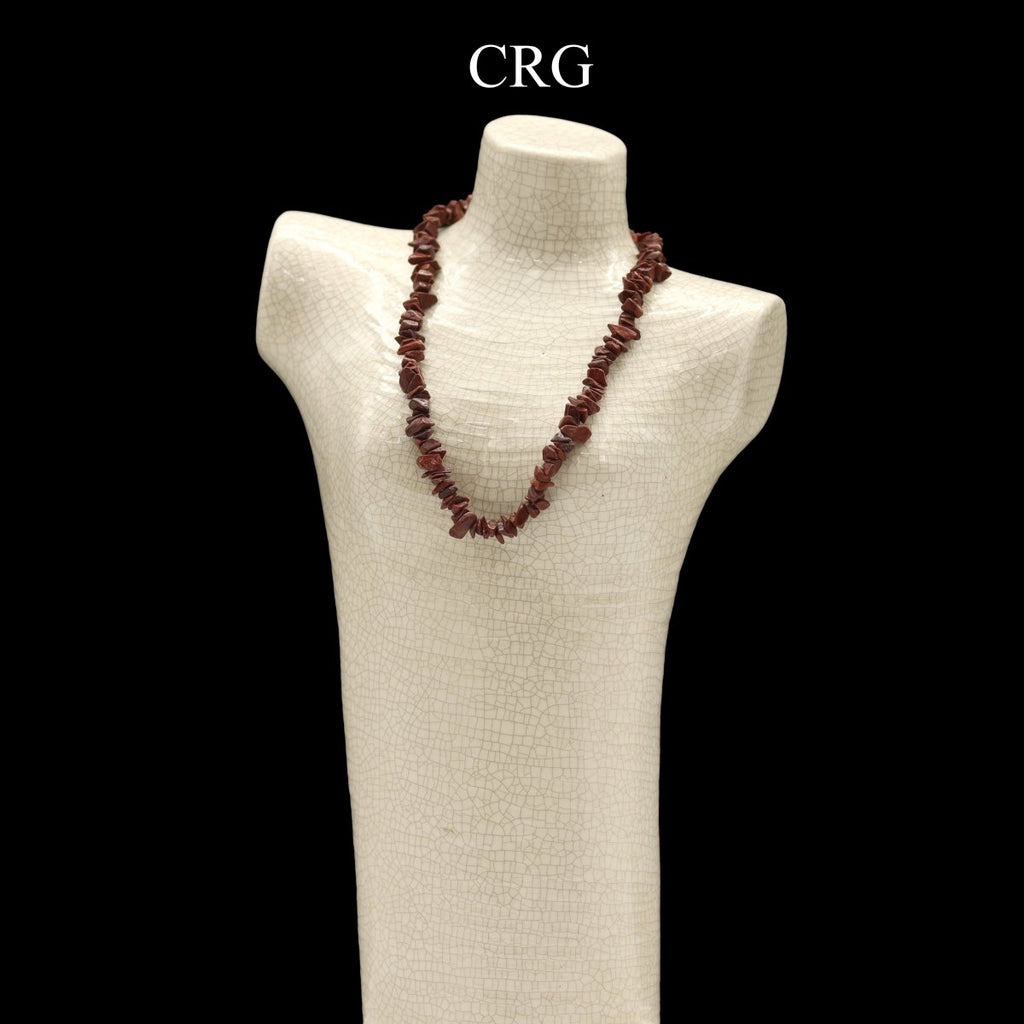 Red Jasper Strand Chip Choker Necklace (16 Inches) (4 Pieces) (INJD)