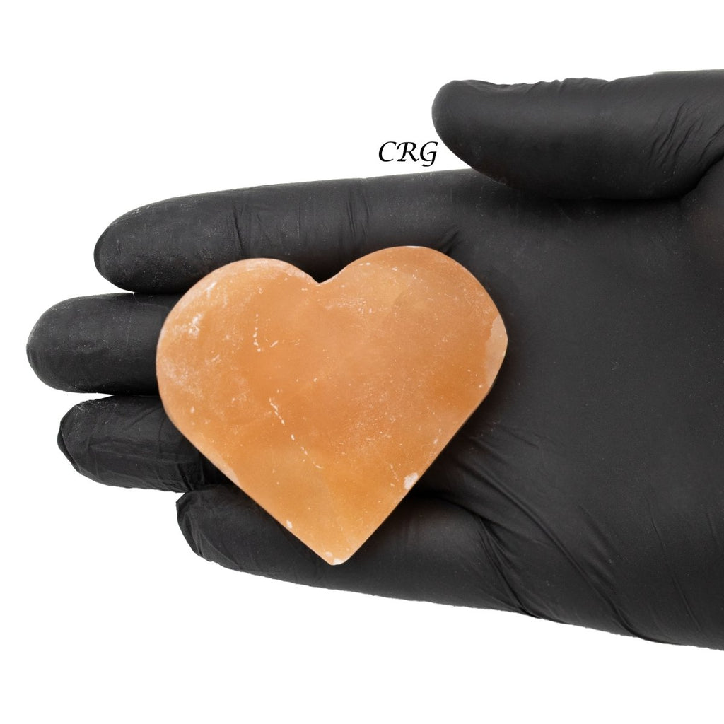 Set of 4 - Red Selenite Heart / 60mm