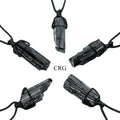 SET OF 4 - Rough Black Tourmaline on Black Cord / 1-2" AVG