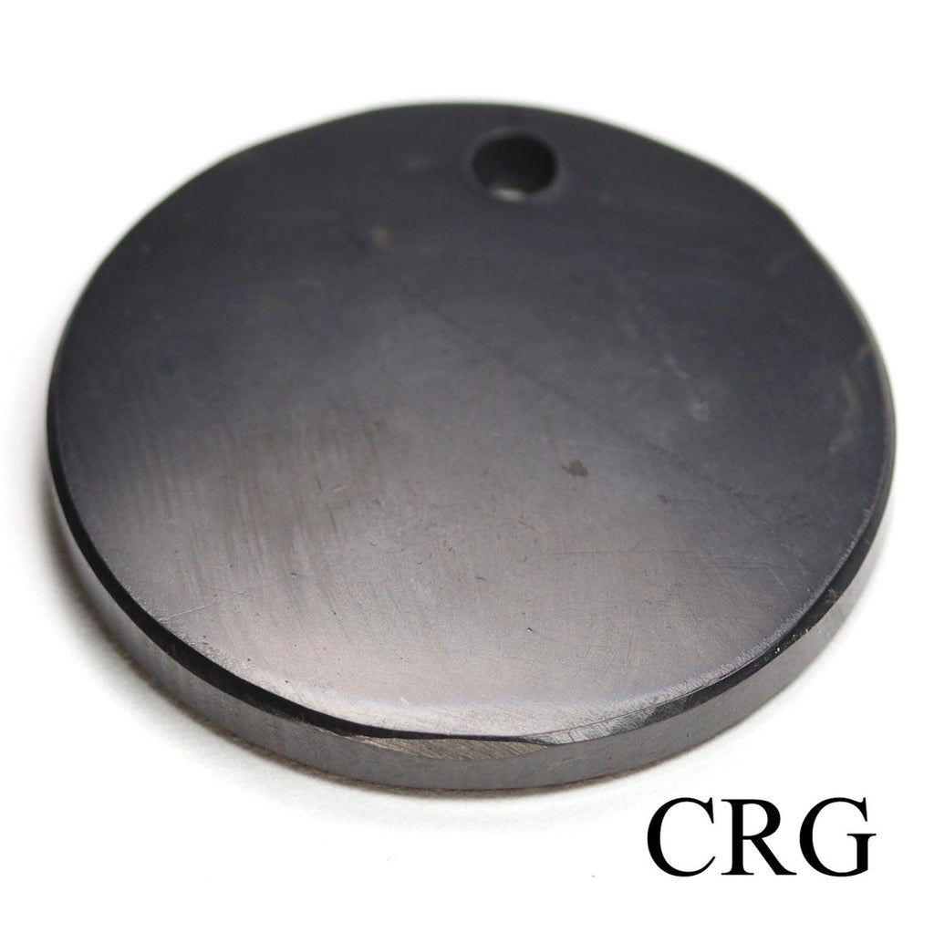 SET OF 4 - Russian Shungite Circle Pendant