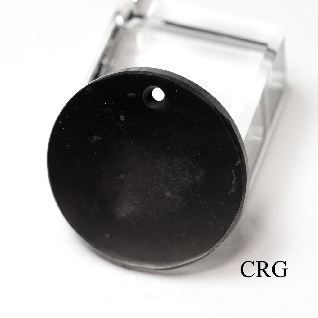 SET OF 4 - Russian Shungite Circle Pendant