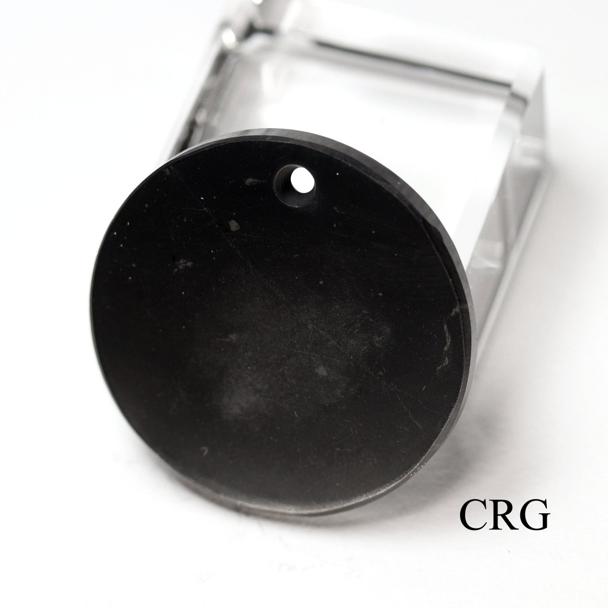 SET OF 4 - Russian Shungite Circle Pendant