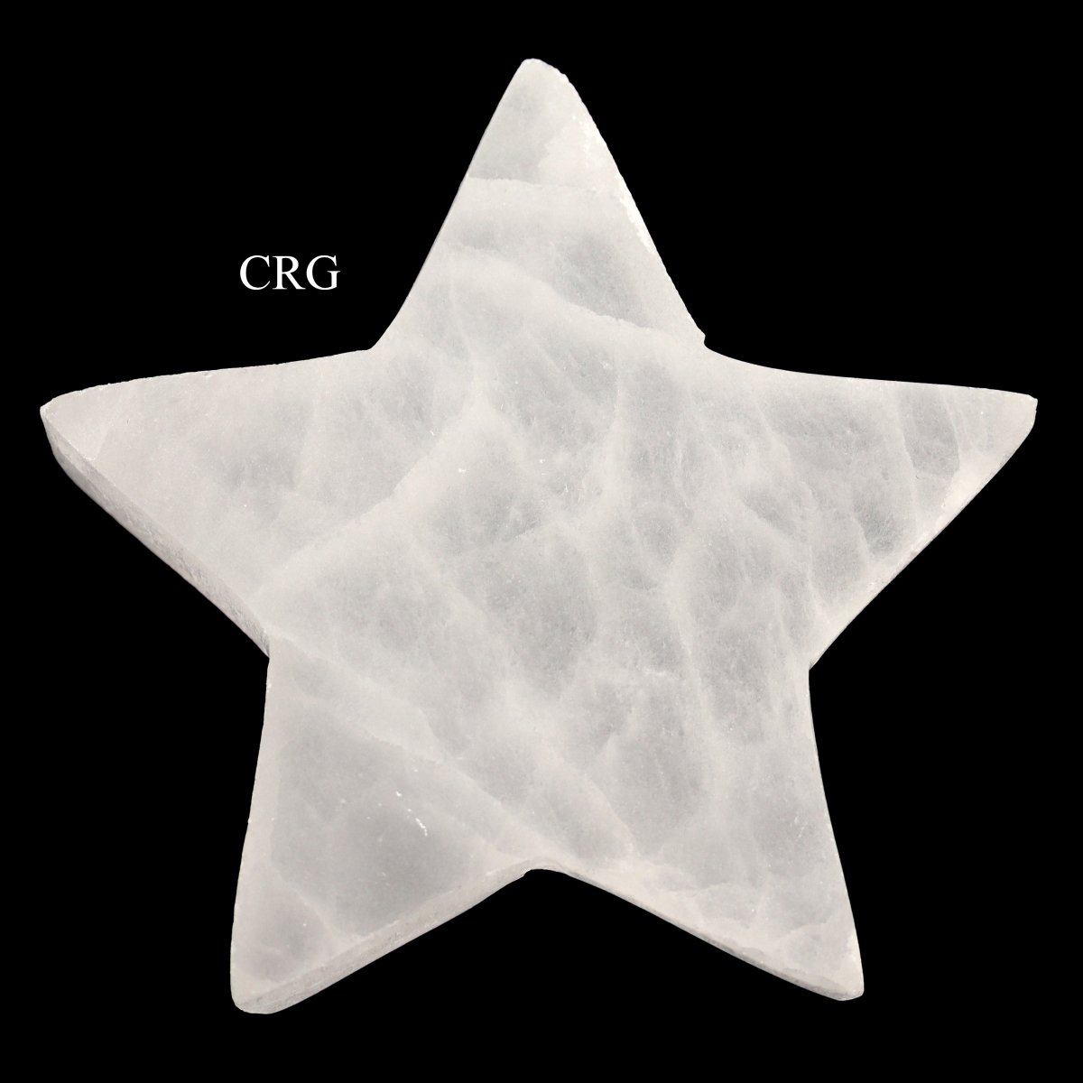 SET OF 4 - Selenite Flat Stars / 10cm AVG