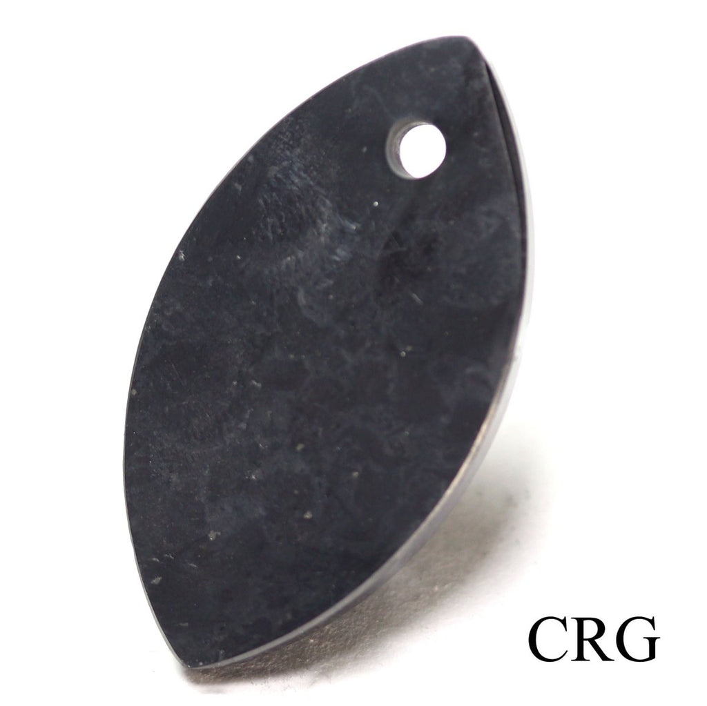Shungite Flower Petal Pendant with Drilled Hole 2 Inches) (4 Pieces)