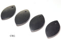 Shungite Flower Petal Pendant with Drilled Hole 2 Inches) (4 Pieces)
