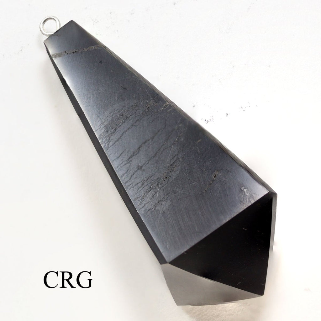 SET OF 4 - Shungite Pendulum Pendant / 50mm AVG