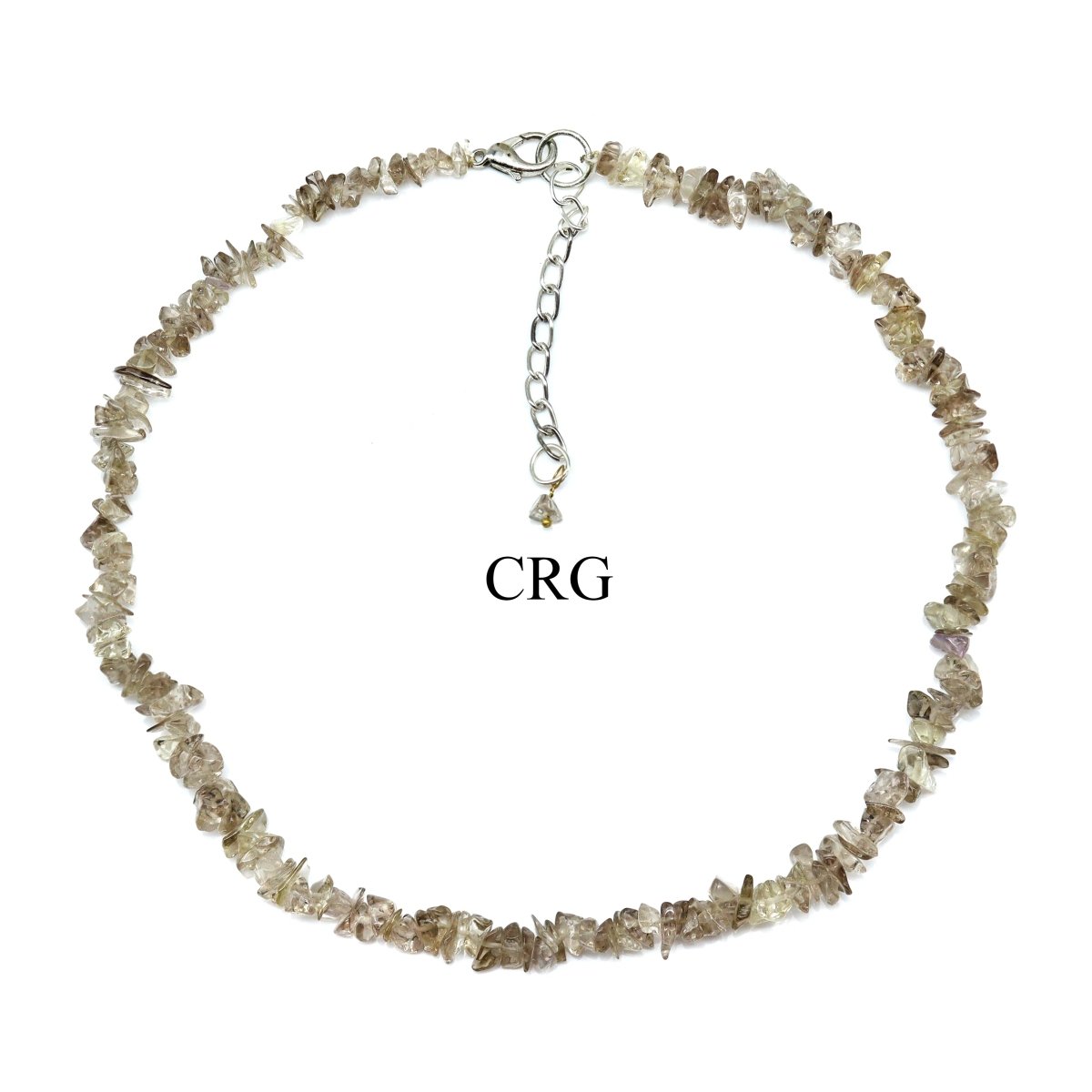 Smoky Quartz Strand Chip Choker Necklace (4 Pieces) (16 Inches)