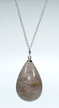SET OF 4 - Smoky Quartz Teardrop Pendant w/ Silver Bail / 1" Avg