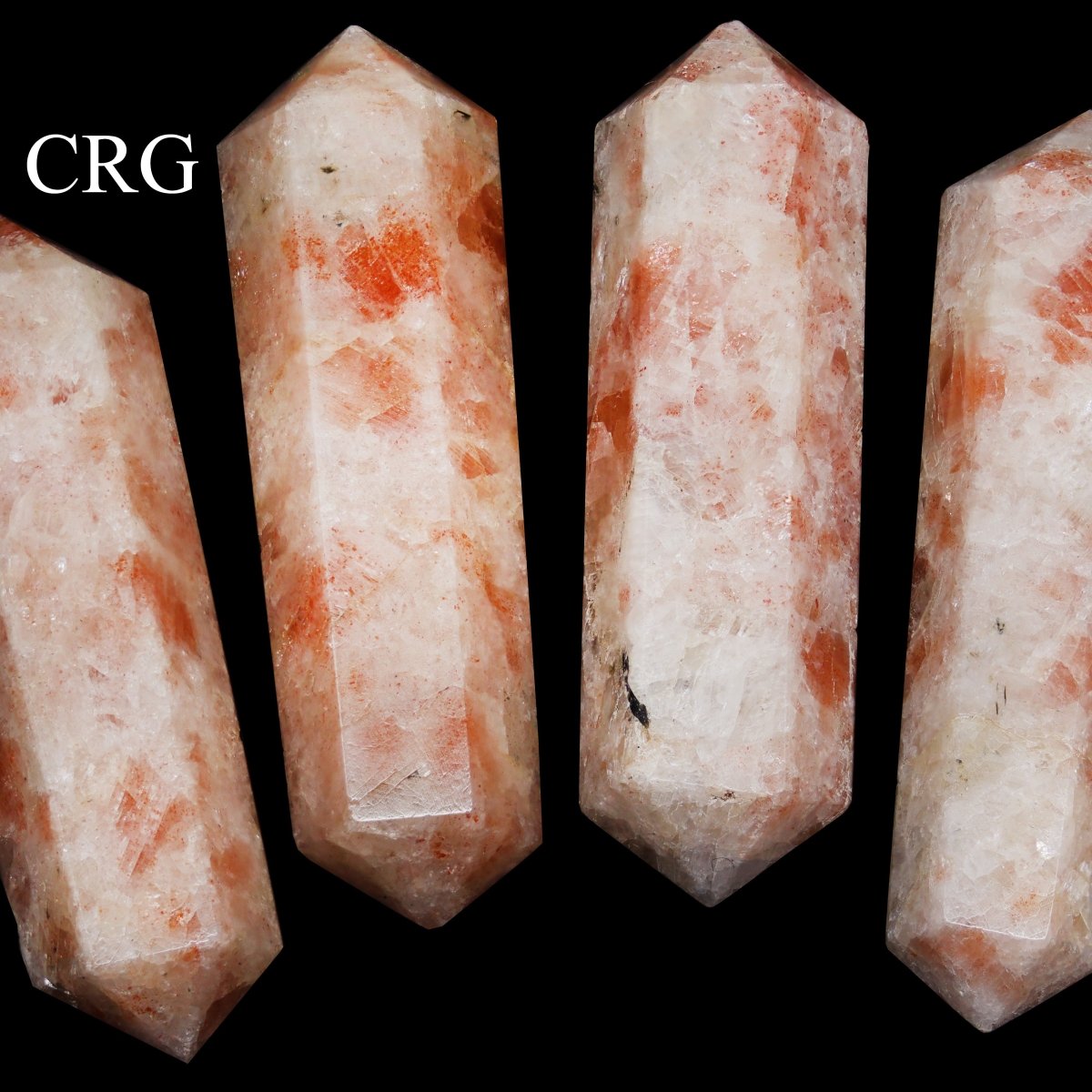 SET OF 4 - Sunstone Mini Double Terminated Points / 1" AVG