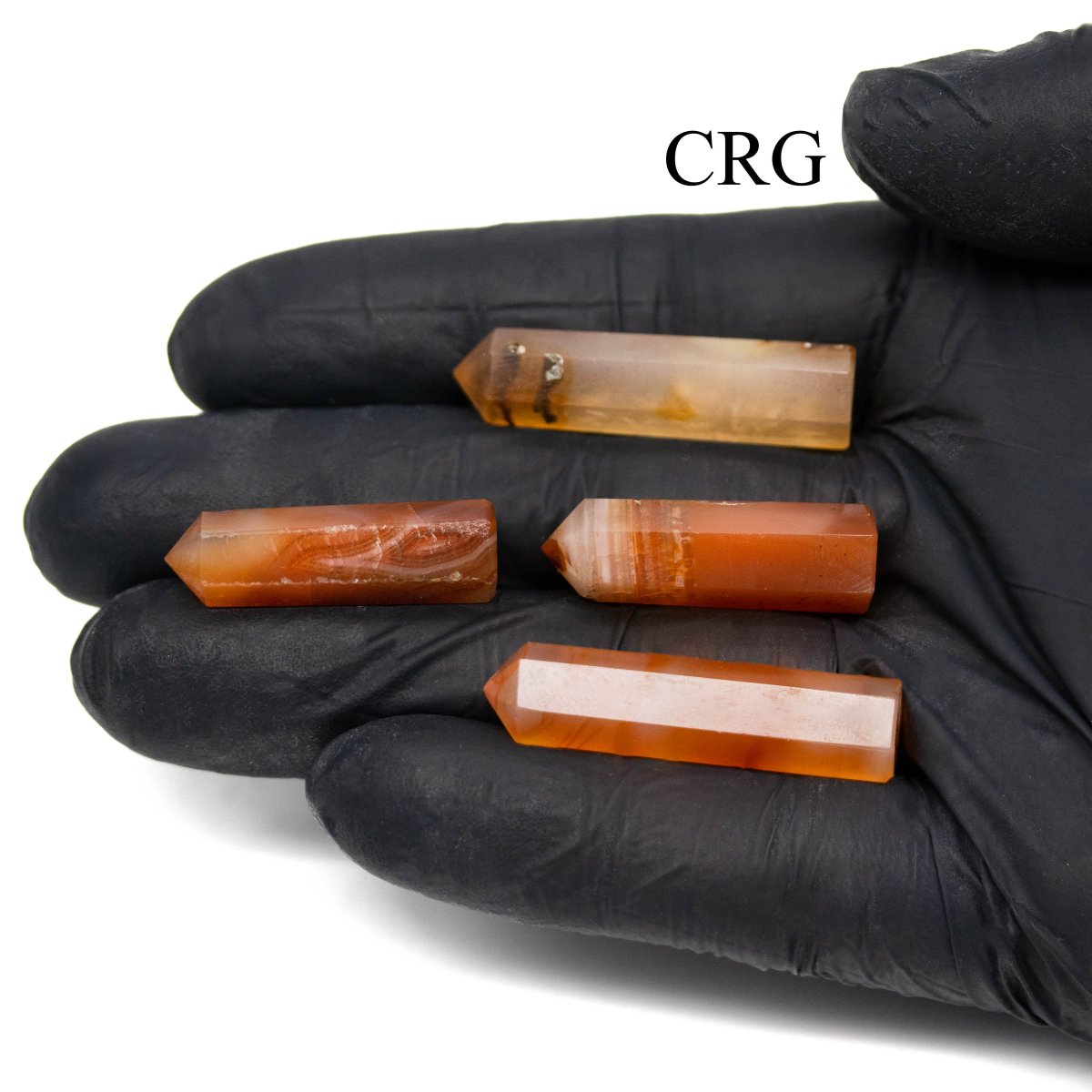 SET OF 4 - Tiny Carnelian Towers / 1" AVG