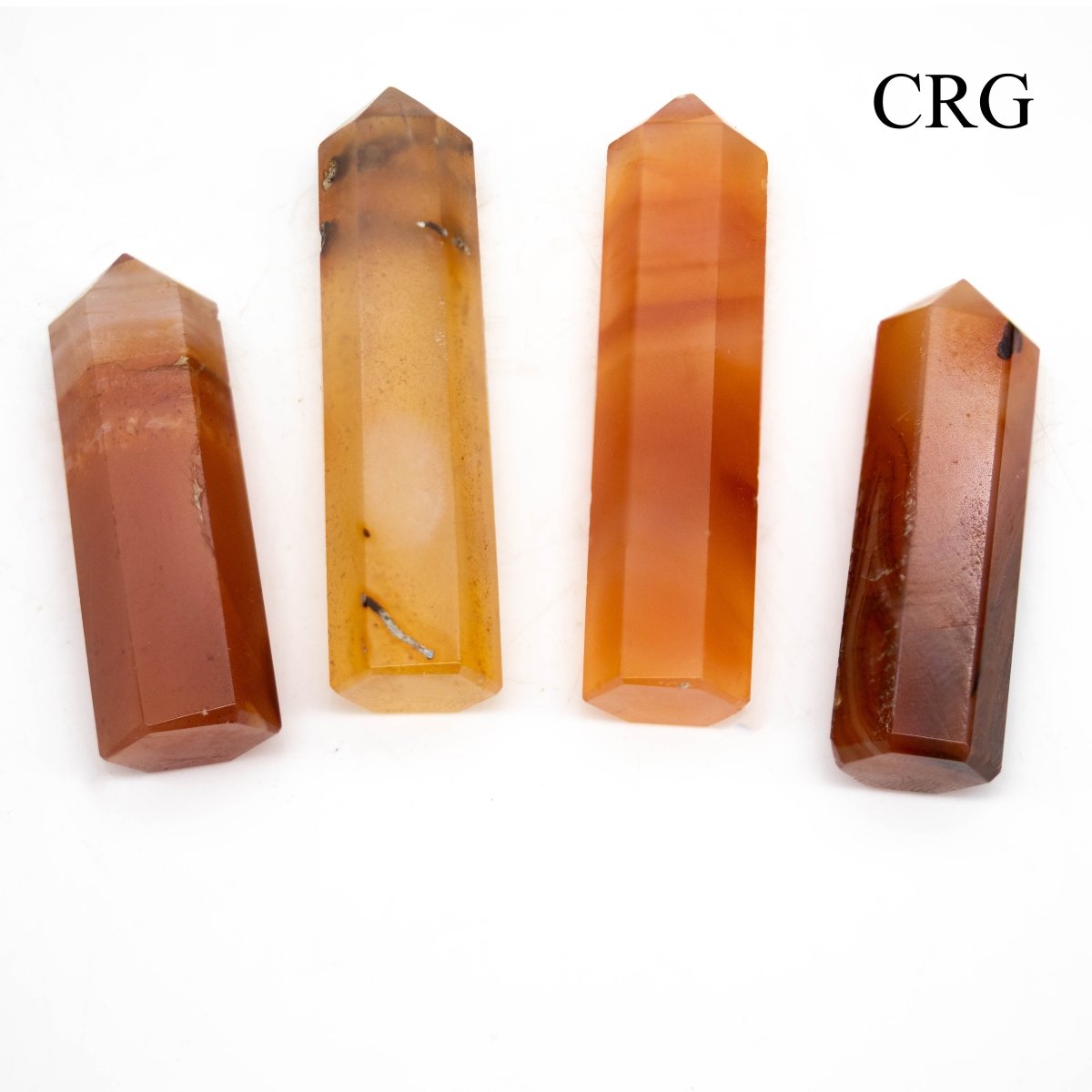 SET OF 4 - Tiny Carnelian Towers / 1" AVG