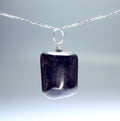 SET OF 4 - Tumbled Garnet Pendant with Silver Plated Bail / 1" AVG