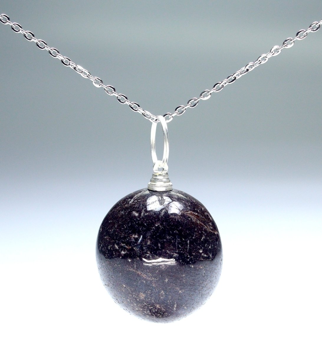 SET OF 4 - Tumbled Garnet Pendant with Silver Plated Bail / 1" AVG